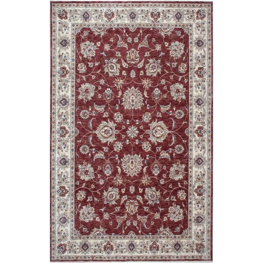 Covor rezistent Eko, ALT 05 - Red, Ivory, 100% poliester,  80 x 150 cm