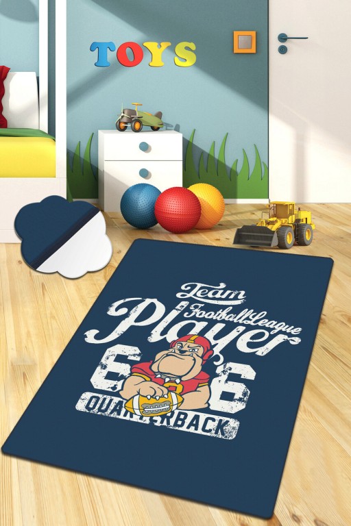Covor, Football Team  , 80x200 cm, Catifea, Multicolor