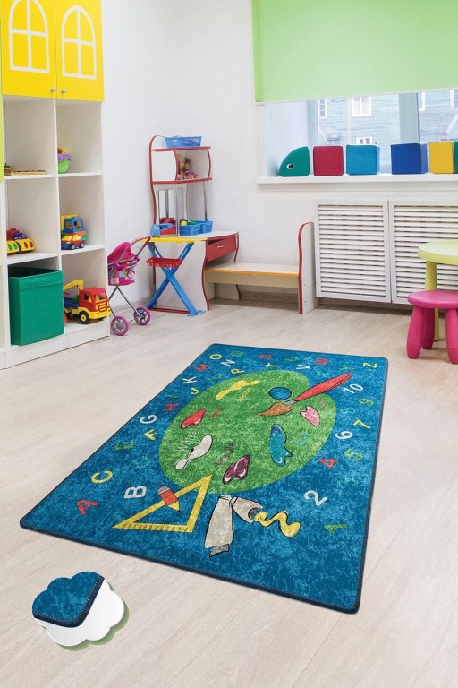 Covor, Coloring, 200x290 cm, Catifea, Multicolor