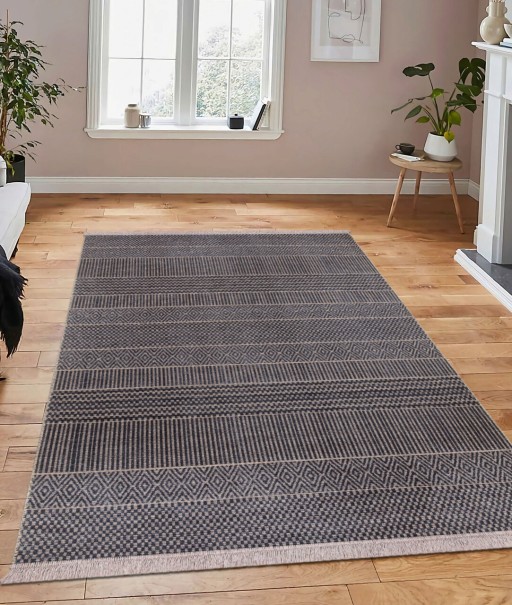 Covor, 23041A , 80x150 cm, 100% Iuta/tesatura chenille, Antracit