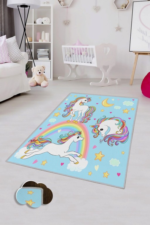 Covor, HMNT236, 80x150 cm, Poliester, Multicolor