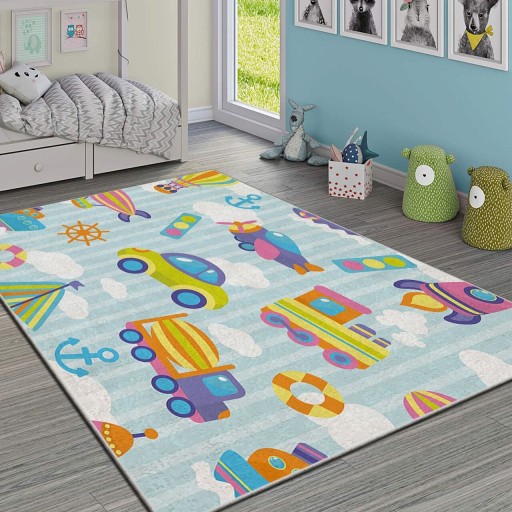 Covor pentru copii, Hmı Kdc-36, 100x140 cm, Multicolor
