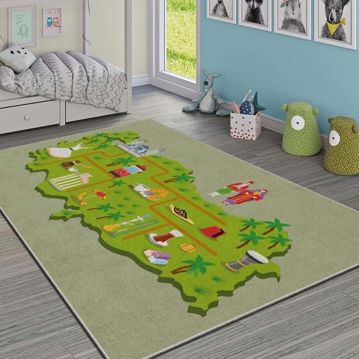 Covor pentru copii, Hmı Kdc-84, 100x140 cm, Multicolor