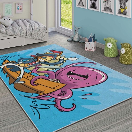 Covor pentru copii, Hmı Kdc-88, 100x140 cm, Multicolor