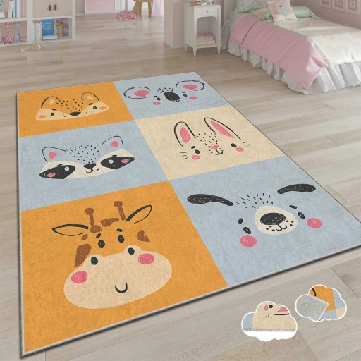 Covor pentru copii, Alho Chl-12A, 100x180 cm, Multicolor