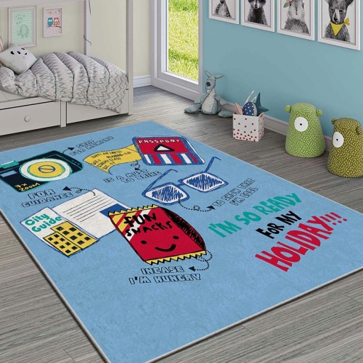 Covor pentru copii, Hmı Kdc-75, 120x180 cm, Multicolor