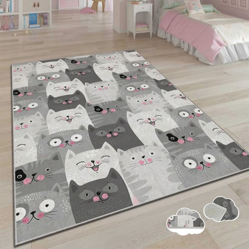 Covor pentru copii, Alho Chl-4A, 140x220 cm, Multicolor
