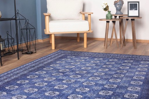 Covor, Dark Blue AL 277 , 75x150 cm, Poliester , Multicolor