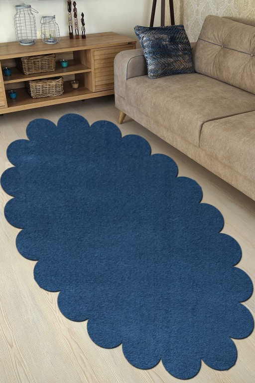 Covor, Ellipse Daisy, Albastru