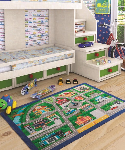 Covor, Traffic Lanes, 100x150 cm, Poliamida, Multicolor