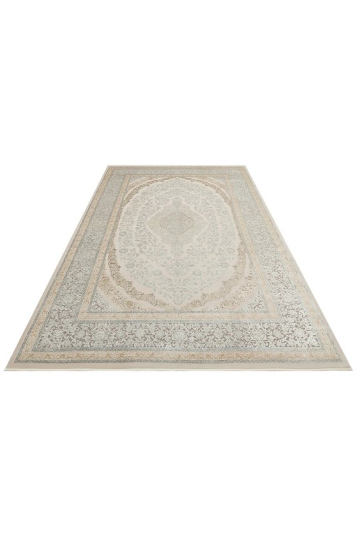 Covor, Mhl 08, 100x200 cm, 100% VISCOZA/ACRILIC, Crem / Gri
