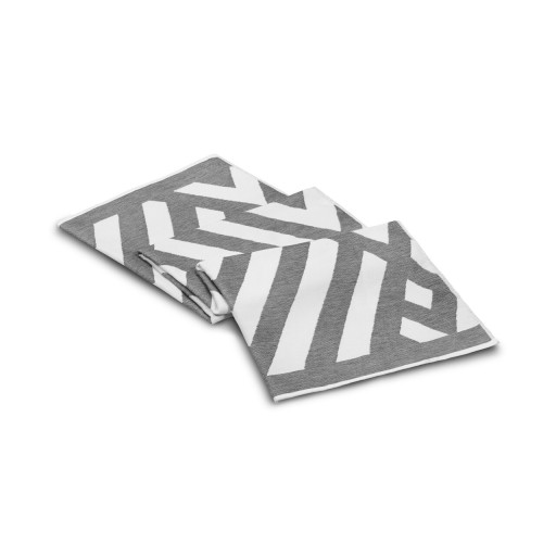 Prosop de plaja Geometric Luxury, L&#039;appartement, 100x180 cm, bumbac, 460 gsm, gri