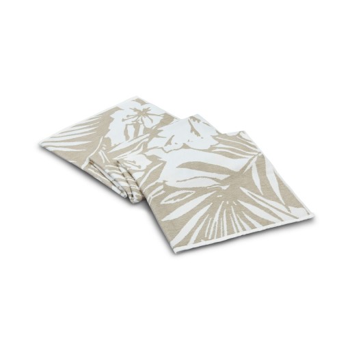 Prosop de plaja Floral Luxury, L&#039;appartement, 100x180 cm, bumbac, 460 gsm, maro deschis