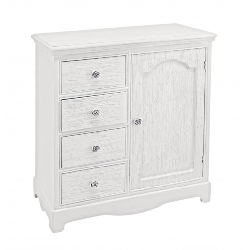 Bufet inferior, Blanc, Bizzotto, 66x32.5x80 cm, MDF, alb, finisaj mat