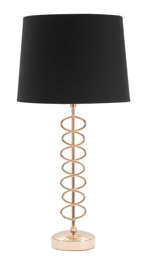Lampa de masa, Mauro Ferretti, 30x61.5 cm, fier, auriu/negru