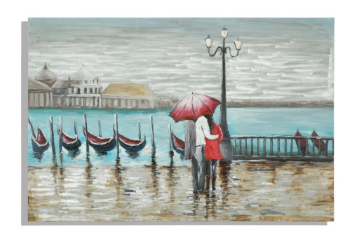 Tablou decorativ Venice, Mauro Ferretti, 120x80 cm, canvas pictat manual, multicolor