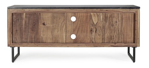 Comoda TV Norfolk, Bizzotto, 130 x 40 x 60 cm, lemn de salcam/marmura