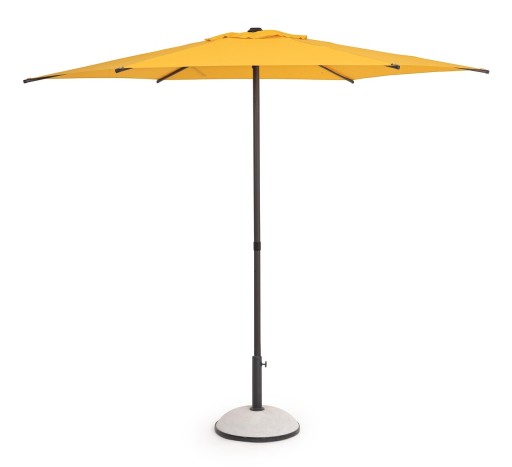 Umbrela pentru gradina / terasa Samba, Bizzotto, Ø 270 cm, stalp Ø 38 mm, otel/poliester, galben mimosa