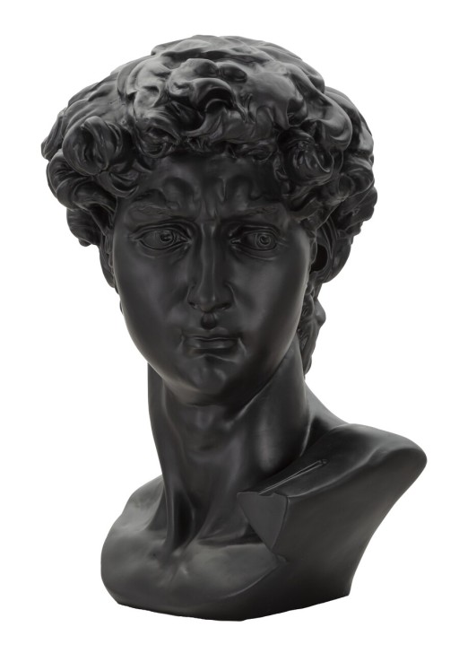 Statueta Big Head, Mauro Ferretti, 44 x 35.5 x 60 cm, polirasina, alb