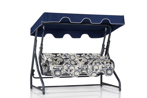 Balansoar de gradina 3 locuri, Clara, Olea 6, Metal, Multicolor