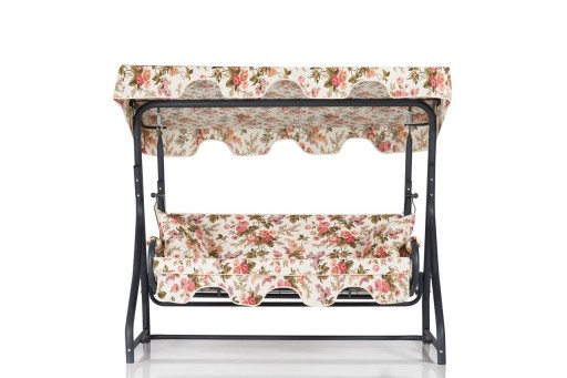 Balansoar de gradina 3 locuri, Clara, Olea 10, Metal, Multicolor