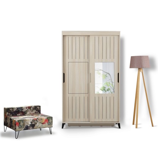Dulap pentru haine, Comforty, Pasific Home Fuga 120, 120x216x60 cm, PAL, Stejar