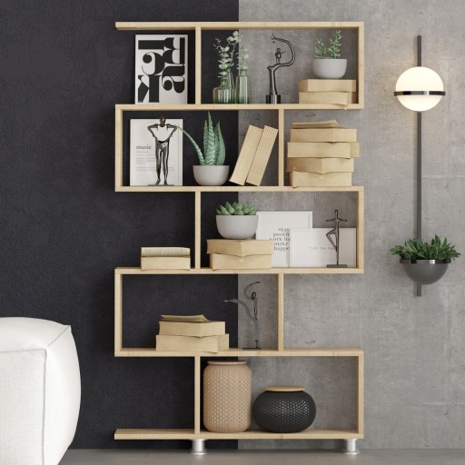 Corp biblioteca, Elegance, Nilüfer, 90x20x156 cm, PAL, Stejar