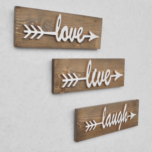 Decoratiune de perete, Evila Originals, Aa085, 40x14x1 cm, Lemn, Maro