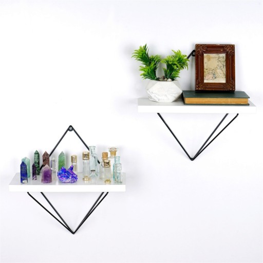 Raft de perete, Evila Originals, Wr060, MDF , Alb/Negru