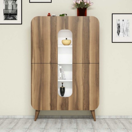 Dulap multifunctional, Hommy Craft, Mine, 93x144x31 cm, PAL, Nuc/Alb