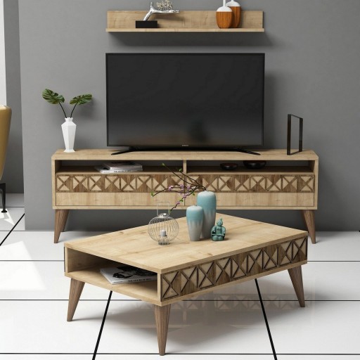 Set mobilier living, Hommy Craft, Line, PAL, Stejar