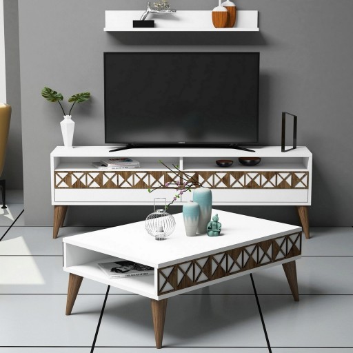 Set mobilier living, Hommy Craft, Line, PAL, Alb