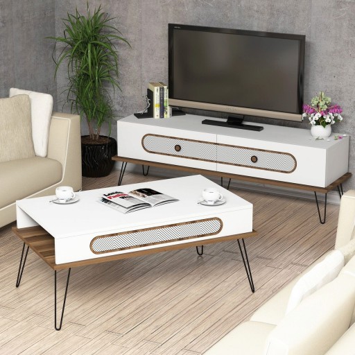 Set mobilier living, Hommy Craft, Ekol, PAL, Alb