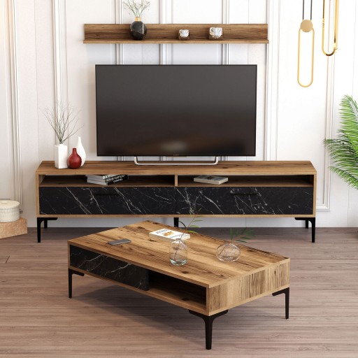 Set mobilier living, Hommy Craft, Istanbul, PAL, Nuc / Negru