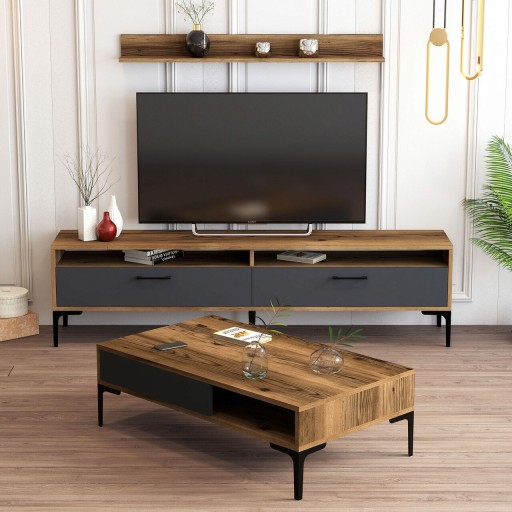Set mobilier living, Hommy Craft, Istanbul, PAL, Nuc / Antracit