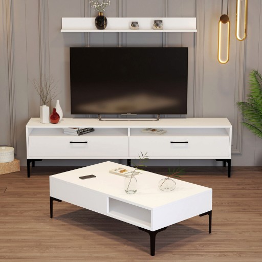 Set mobilier living, Hommy Craft, Istanbul, PAL, Alb