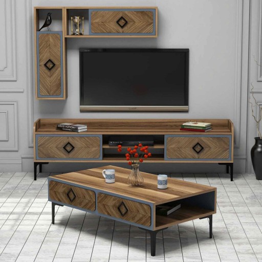 Set mobilier living, Hommy Craft, Samba, PAL, Nuc / Albastru