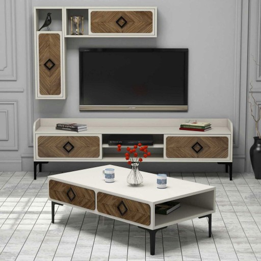 Set mobilier living, Hommy Craft, Samba, PAL, Maro/Crem