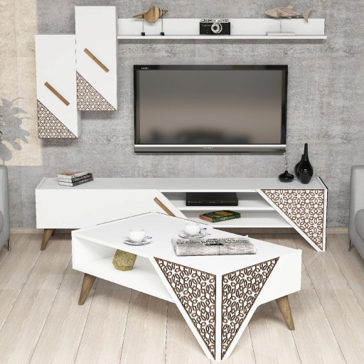 Set mobilier living, Hommy Craft, Beril, PAL, Alb