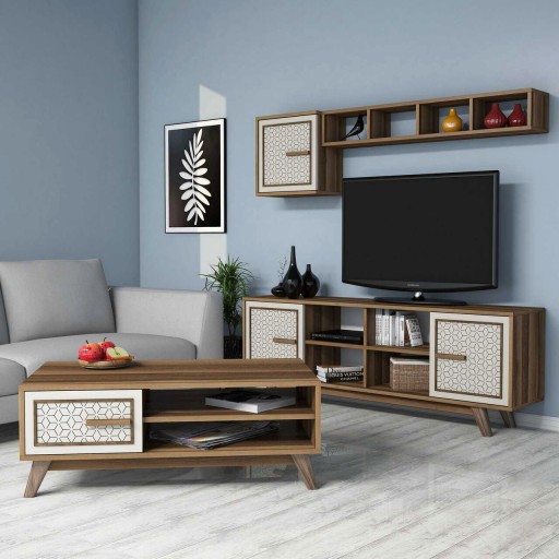 Set mobilier living, Hommy Craft, Ayla, PAL, Maro/Crem