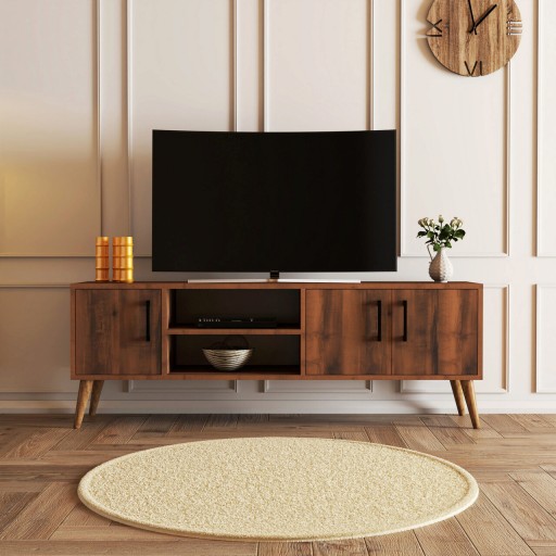 Comoda TV, Arcadia, Exxen, 150x52x34 cm, PAL, Maro
