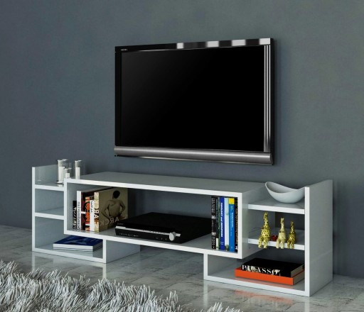 Comoda TV, Moblert, Sema, 115x38 cm, PAL, Alb