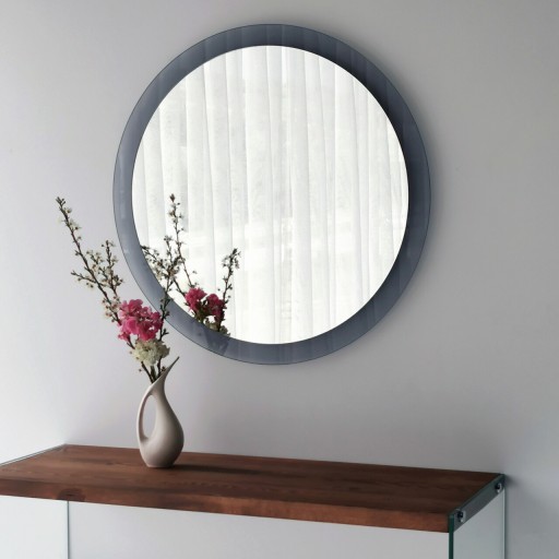 Oglinda decorativa, Neostill, Aqua A346, 65x65 cm, 100% STICLA CALITA (grosime: 2 cm), Fumuriu