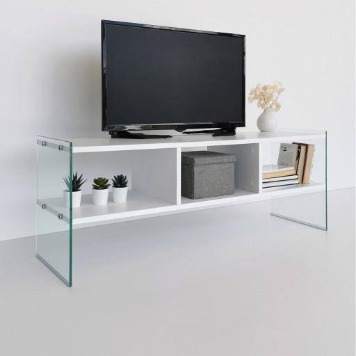 Comoda TV, Neostill, TV400, 120x45x35 cm, PAL, Alb