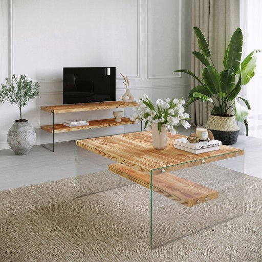 Set mobilier living, Neostill, Niagara S102, Lemn, Stejar