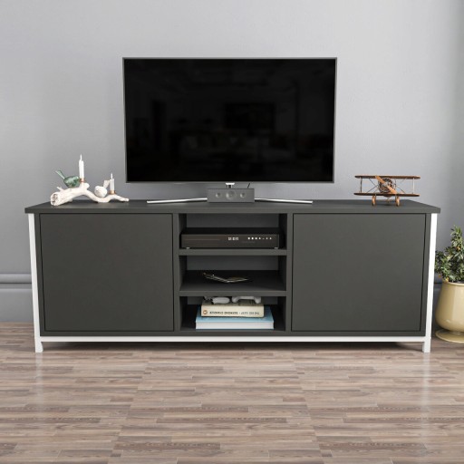 Comoda TV, Retricy, Otis, PAL, Alb / Antracit