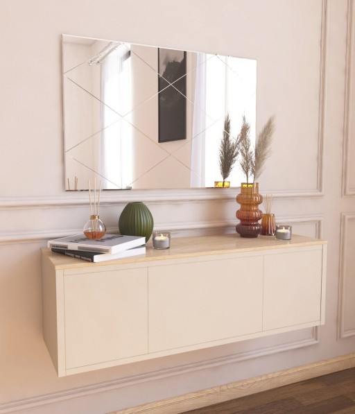 Oglinda decorativa, Hanah Home, Vocal, Alb