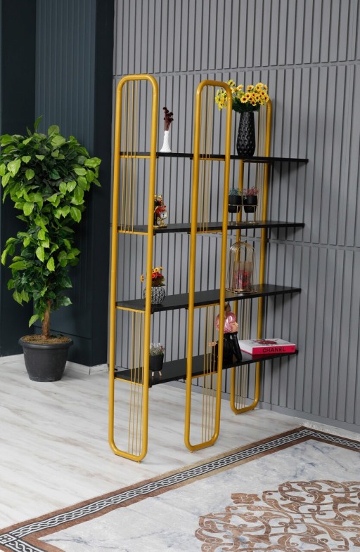 Corp biblioteca, Valovi, Sierra, 125x180x28 cm, PAL, Negru