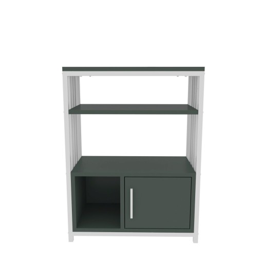 Corp biblioteca, Zena Home, Letos, 60x80x29 cm, PAL, Verde/Alb
