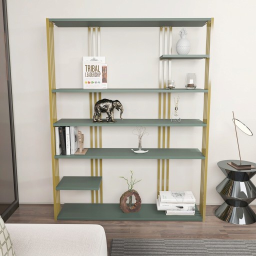 Corp biblioteca, Zena Home, Jenny, 120x160x29.6 cm, PAL, Verde